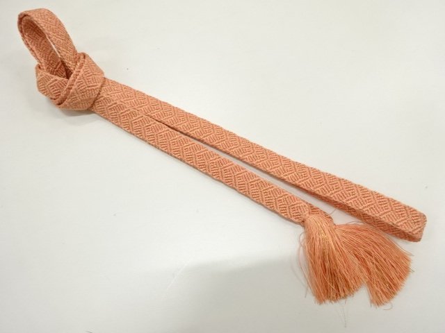JAPANESE KIMONO / HAND-TIED OBIJIME CORD / SILK